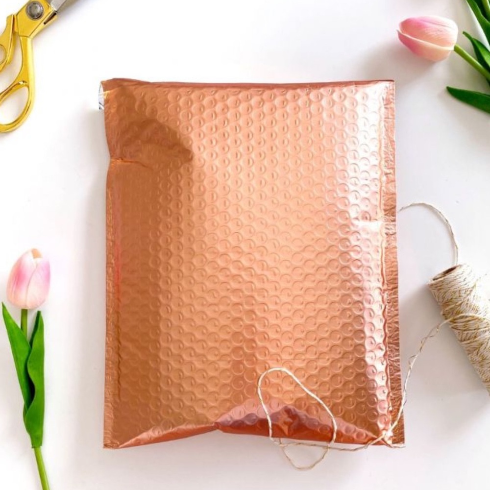 NEW!💖10 ROSE GOLD Metallic Bubble Envelope 8.5 x 12 inch